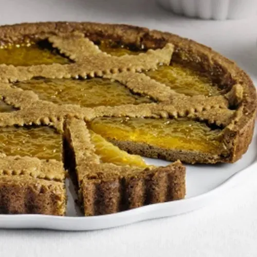 Crostata Vegana -cereali LIMONE e ZENZERO (fetta)